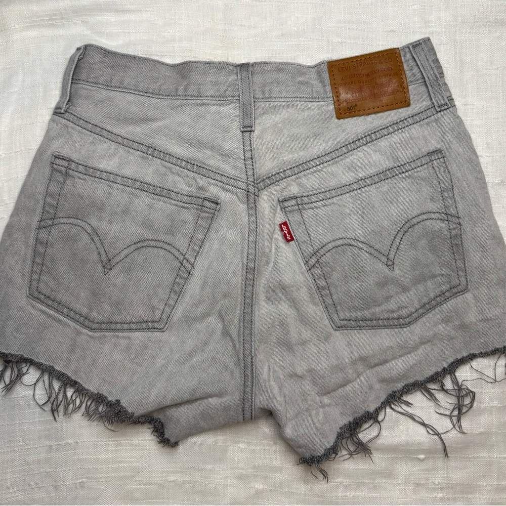 Levi's Women's Light Gray Jean Shorts